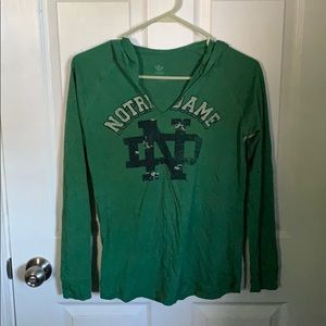 Notre Dame hooded long sleeve